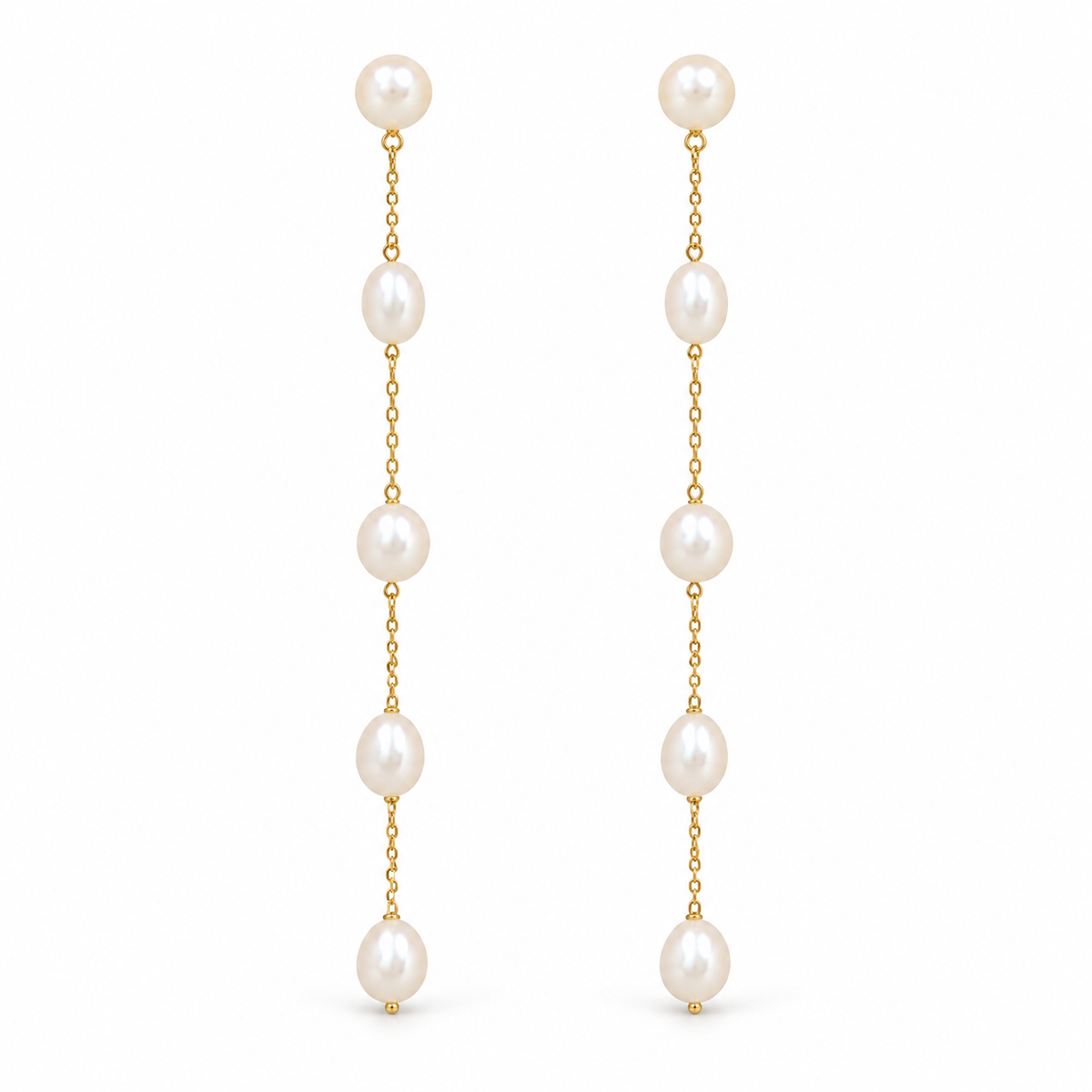 🦢 Elegant Jewelry | Gold-Tone Pearl Drops | Bridal Gift with Graceful Tassels