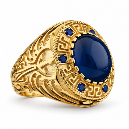 💍 Vintage Statement | Oval Gemstone Signet Ring | Romantic Gift with Regal Charm