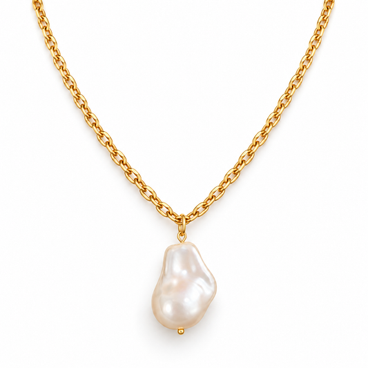 🐚 Luxury Jewelry | Baroque Pearl Pendant | Romantic Gift with Organic Elegance