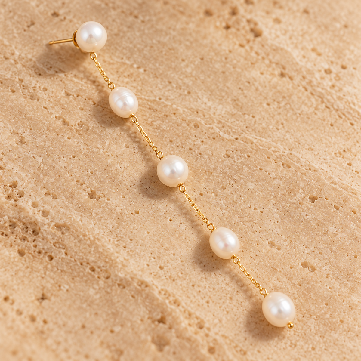 🦢 Elegant Jewelry | Gold-Tone Pearl Drops | Bridal Gift with Graceful Tassels