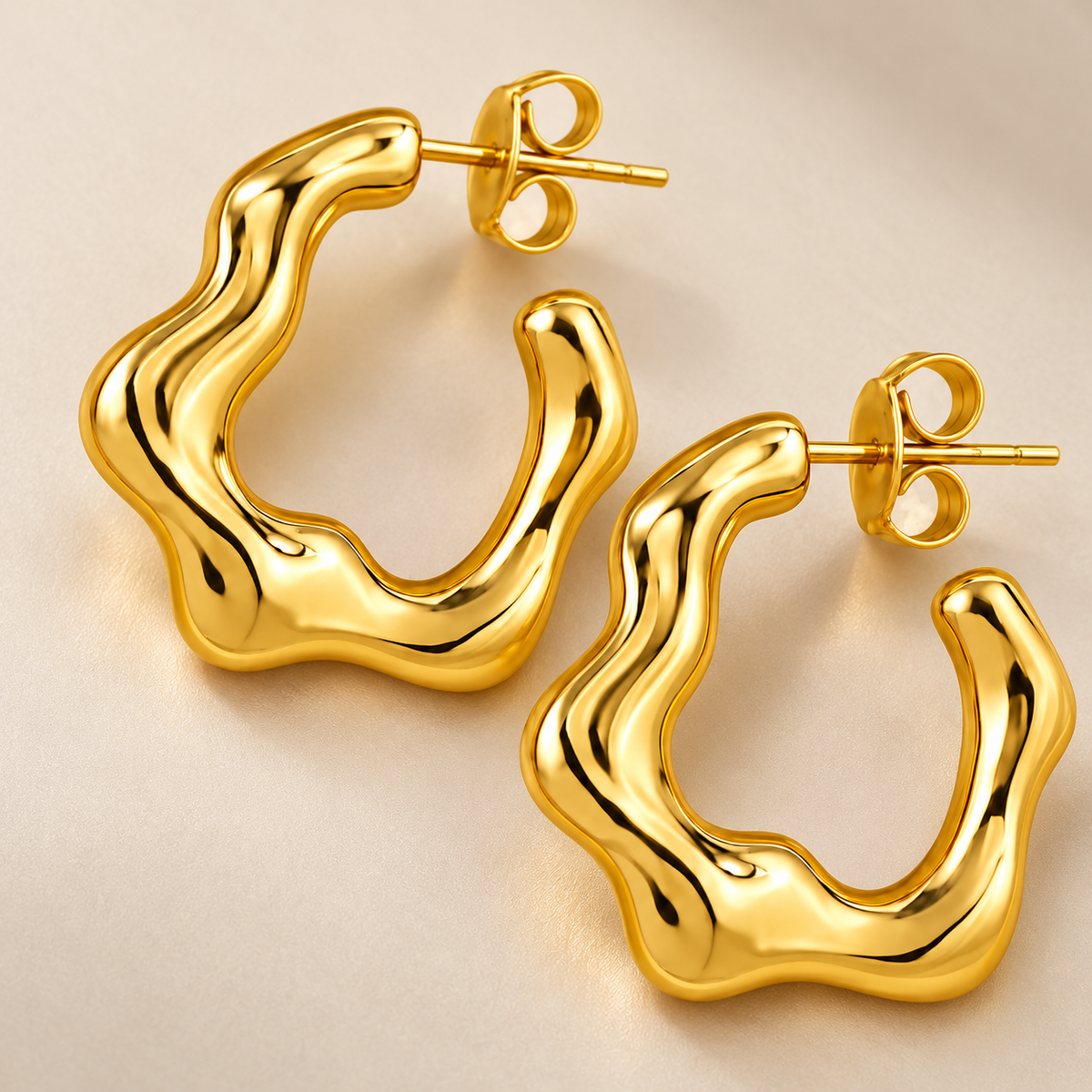 ✨ Earrings | Gold-Tone | Day-to-Night | Gifts for Her | Sculptural Curves