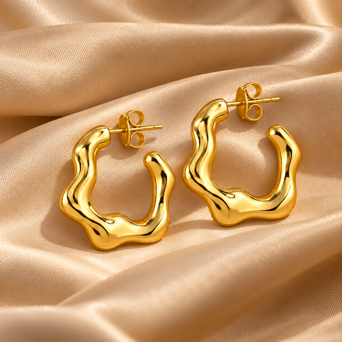 ✨ Earrings | Gold-Tone | Day-to-Night | Gifts for Her | Sculptural Curves