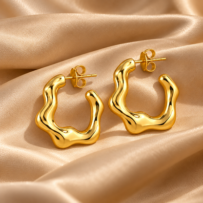✨ Earrings | Gold-Tone | Day-to-Night | Gifts for Her | Sculptural Curves