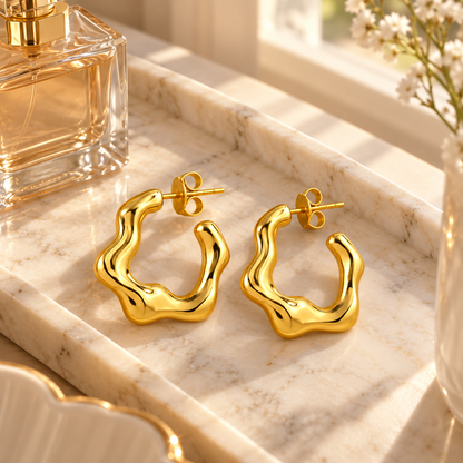 ✨ Earrings | Gold-Tone | Day-to-Night | Gifts for Her | Sculptural Curves