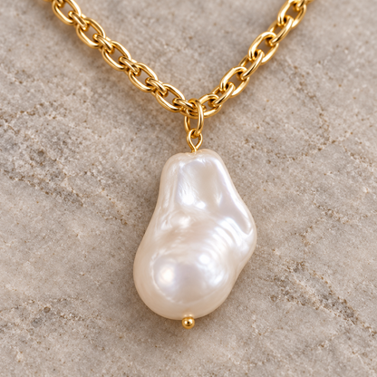🐚 Luxury Jewelry | Baroque Pearl Pendant | Romantic Gift with Organic Elegance