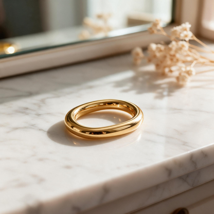 🧣 Scarf Ring | Metal | For Her | Everyday Gold Elegance