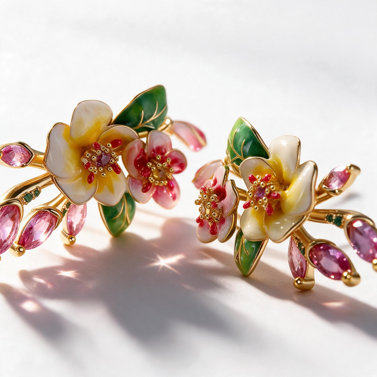 🌺 Floral Earrings | Enamel | Spring Style | Gifts for Her