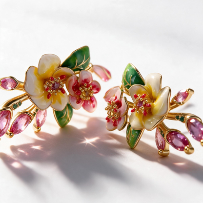 🌺 Floral Earrings | Enamel | Spring Style | Gifts for Her