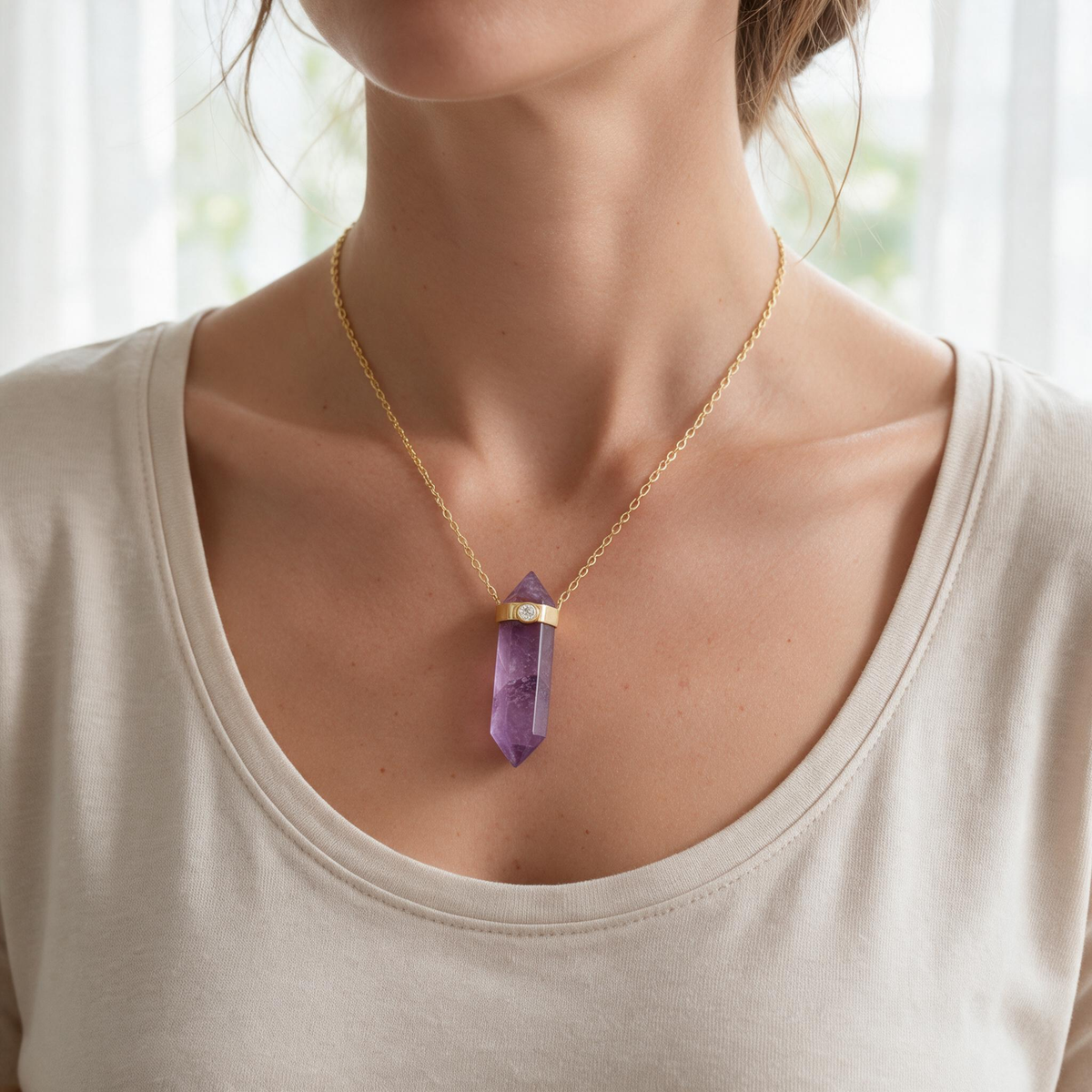 💜 Gemstone Necklace | Amethyst Gift | For Her Crystal Pendant