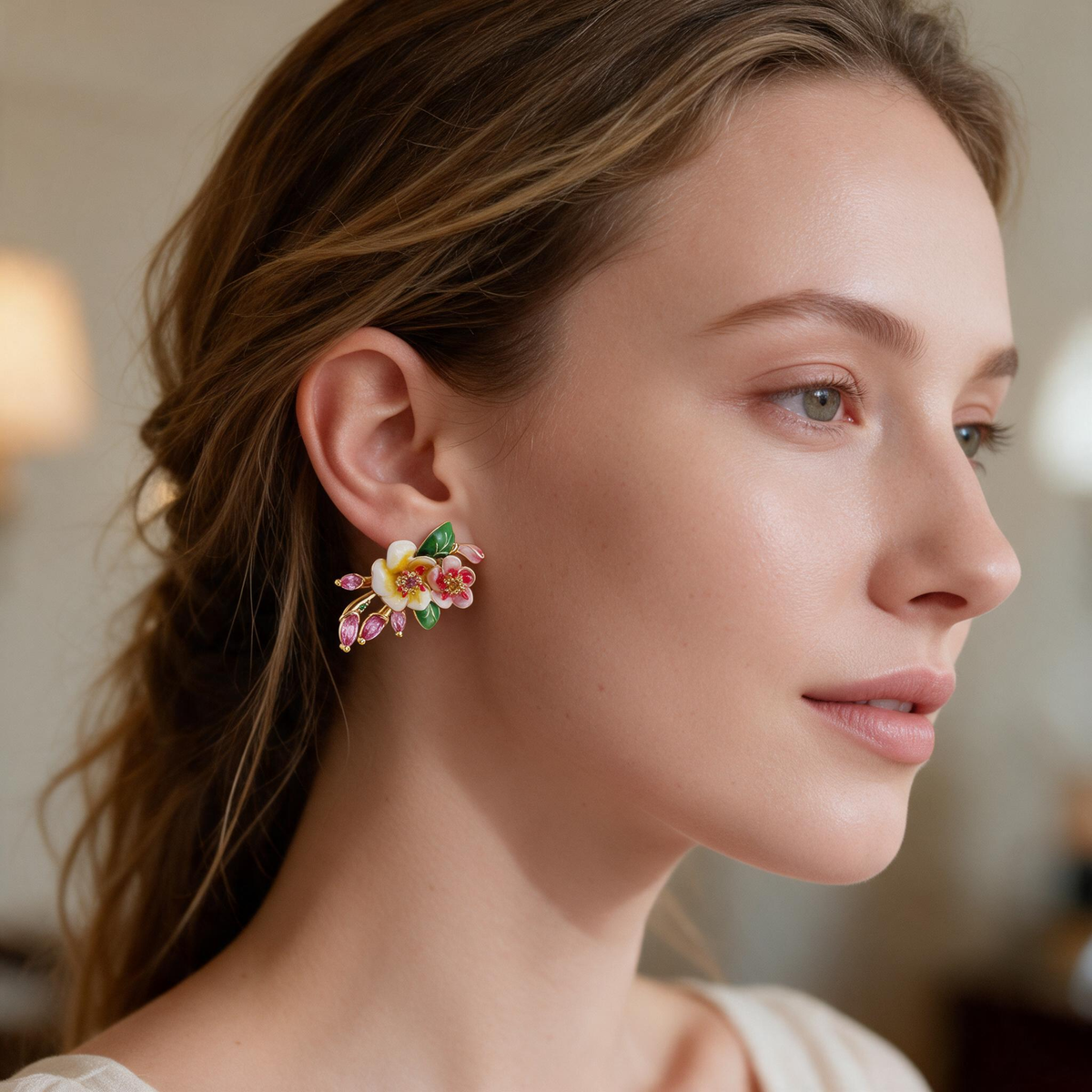 🌺 Floral Earrings | Enamel | Spring Style | Gifts for Her