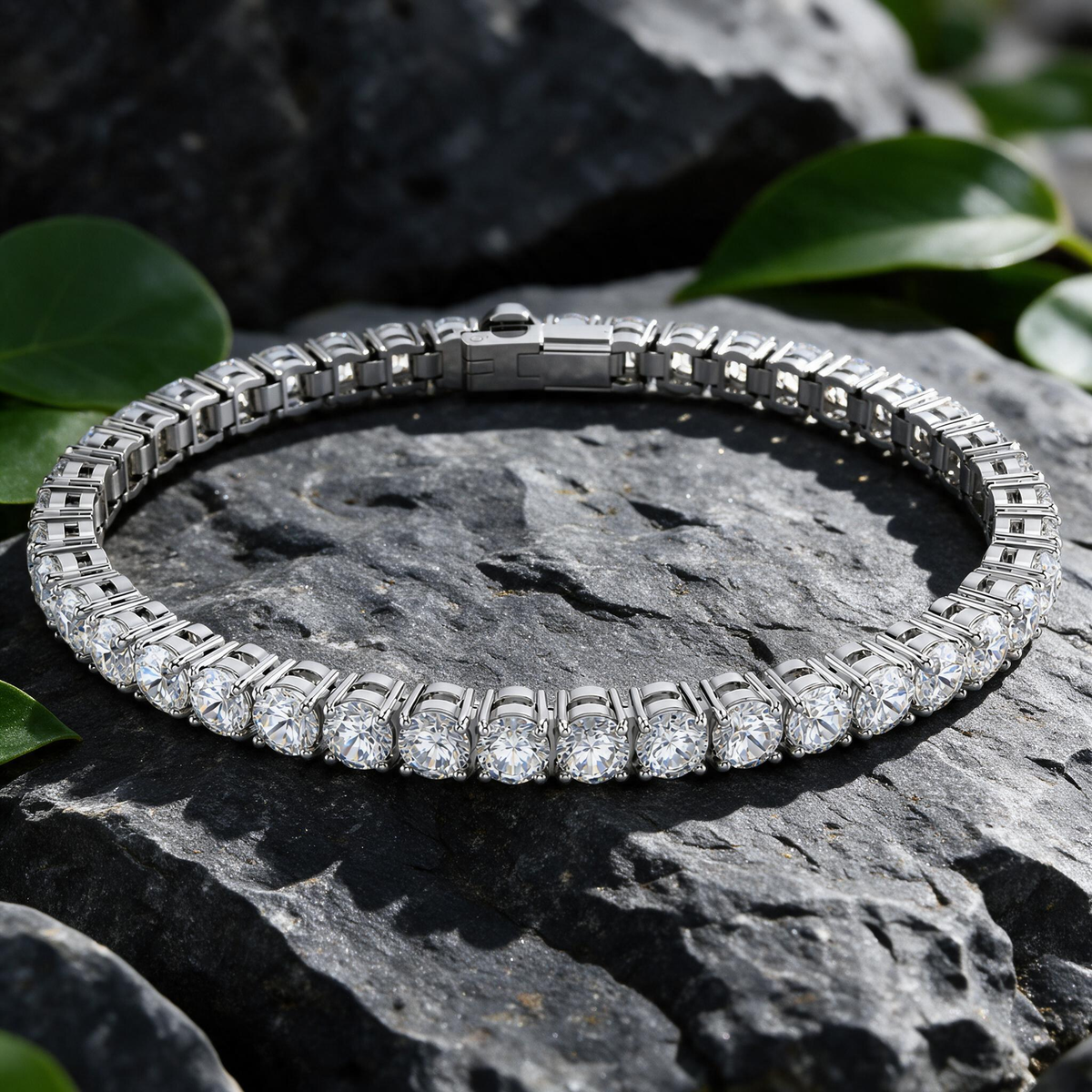 💎 Tennis Bracelet | Silver-Tone | Evening | Gifts for Her | Sparkle