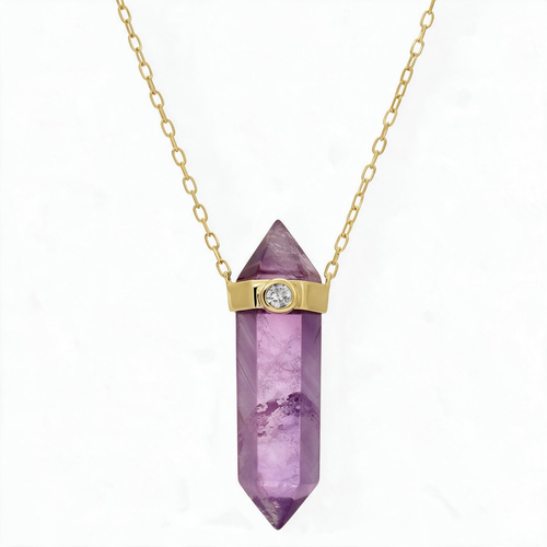 💜 Gemstone Necklace | Amethyst Gift | For Her Crystal Pendant
