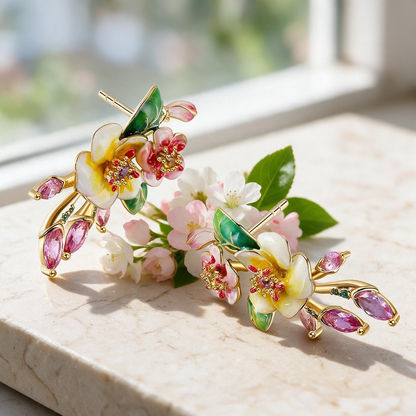 🌺 Floral Earrings | Enamel | Spring Style | Gifts for Her