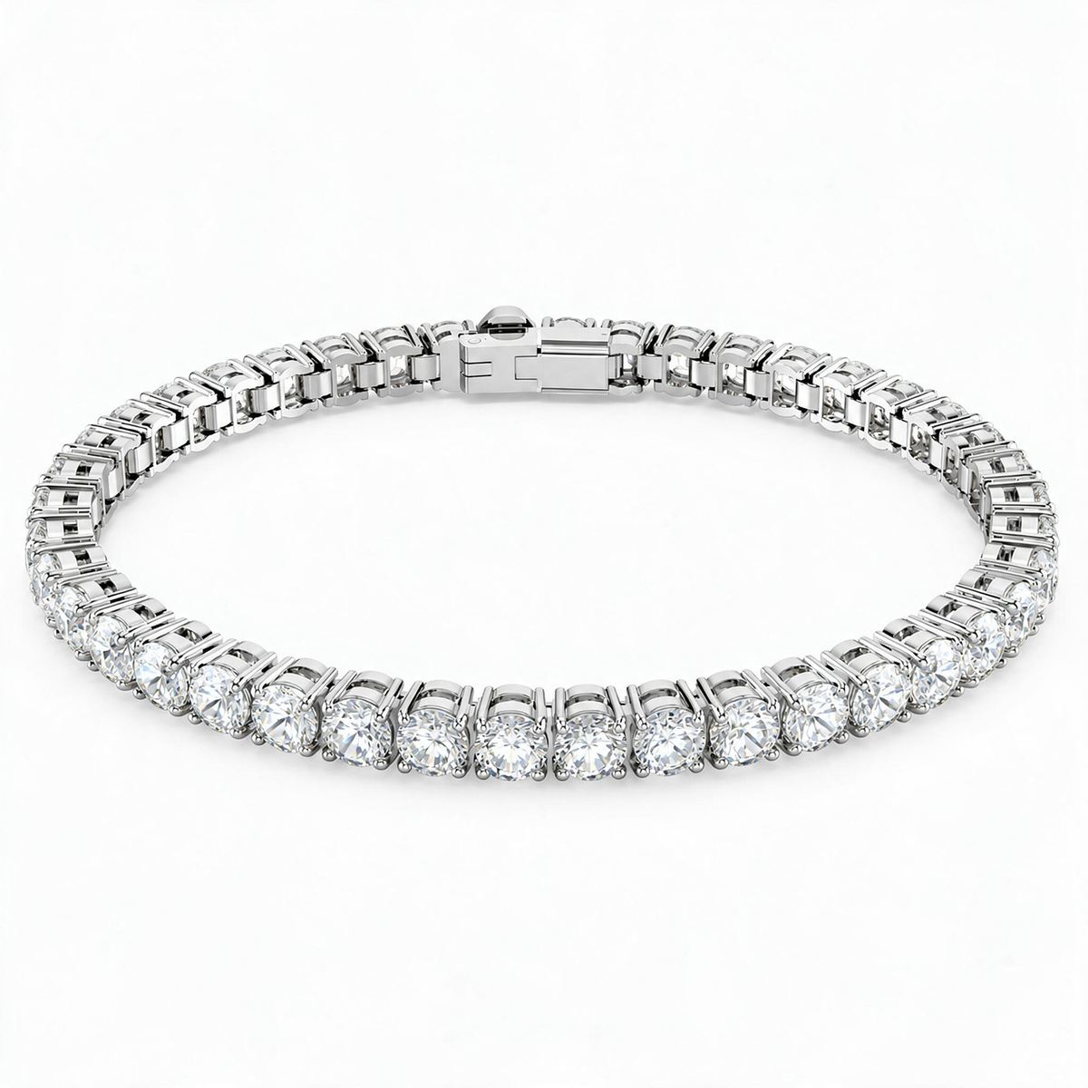 💎 Tennis Bracelet | Silver-Tone | Evening | Gifts for Her | Sparkle