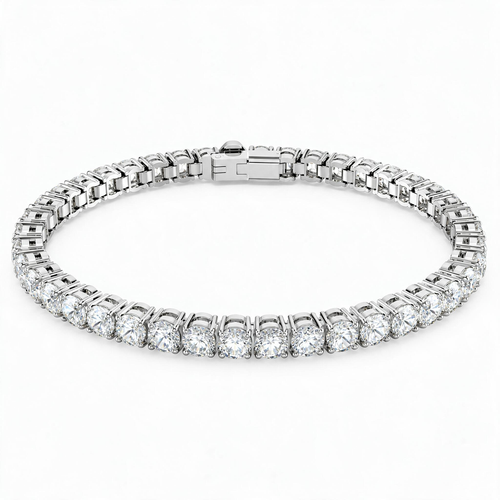 💎 Tennis Bracelet | Silver-Tone | Evening | Gifts for Her | Sparkle