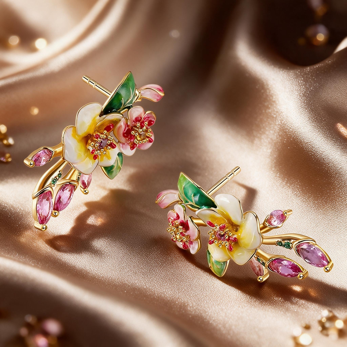 🌺 Floral Earrings | Enamel | Spring Style | Gifts for Her