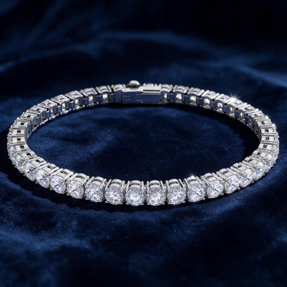 💎 Tennis Bracelet | Silver-Tone | Evening | Gifts for Her | Sparkle