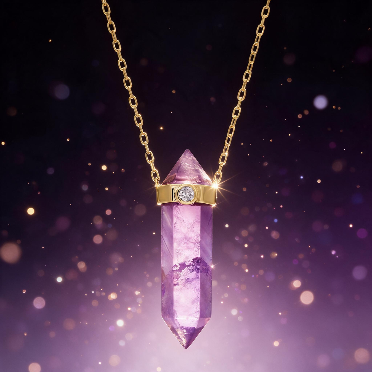 💜 Gemstone Necklace | Amethyst Gift | For Her Crystal Pendant
