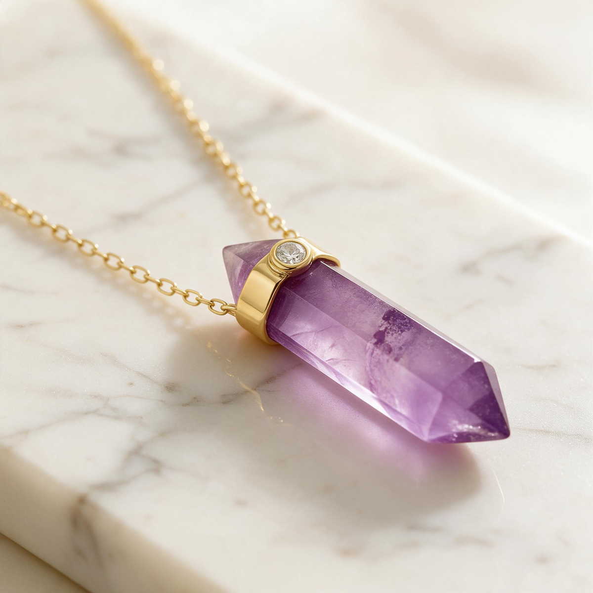 💜 Gemstone Necklace | Amethyst Gift | For Her Crystal Pendant