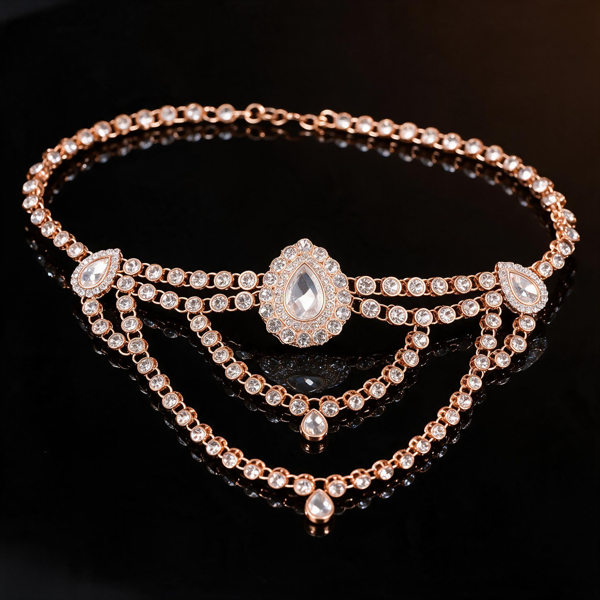 💎 Crystal Belt | Rhinestone Party Glamour | Gifts | Cascading Elegance