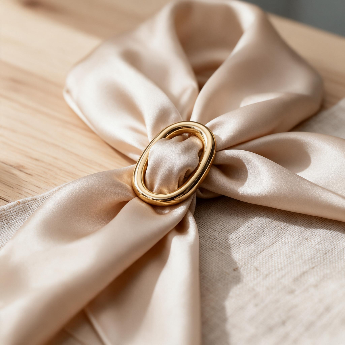 🧣 Scarf Ring | Metal | For Her | Everyday Gold Elegance