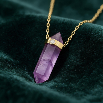 💜 Gemstone Necklace | Amethyst Gift | For Her Crystal Pendant