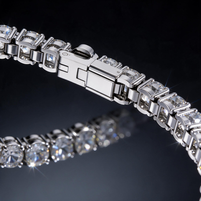 💎 Tennis Bracelet | Silver-Tone | Evening | Gifts for Her | Sparkle